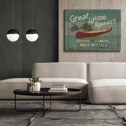 Image of Epic Art 'Lodge Signs III' by James Wiens, Canvas Wall Art,54 x 40