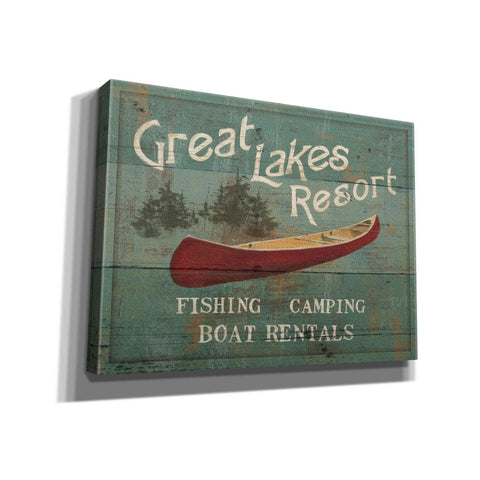 Image of Epic Art 'Lodge Signs III' by James Wiens, Canvas Wall Art,16x12x1.1x0,24x20x1.1x0,30x26x1.74x0,54x40x1.74x0