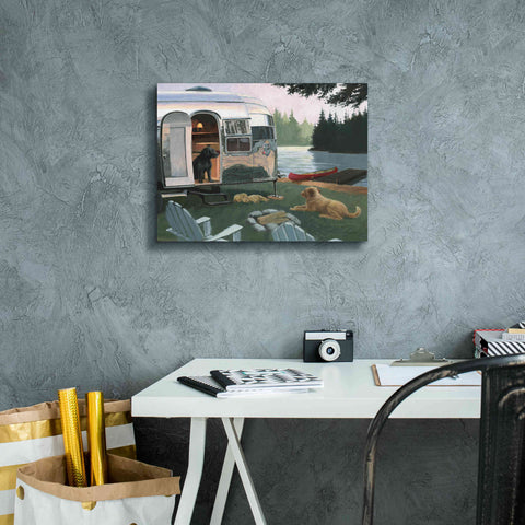 Image of Epic Art 'Canine Camp' by James Wiens, Canvas Wall Art,16 x 12