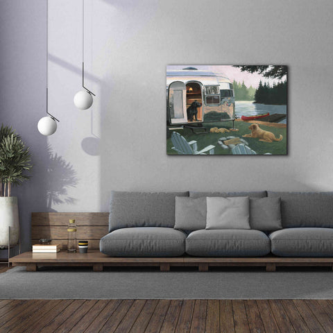 Image of Epic Art 'Canine Camp' by James Wiens, Canvas Wall Art,54 x 40