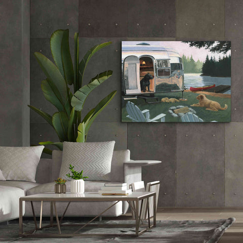 Image of Epic Art 'Canine Camp' by James Wiens, Canvas Wall Art,54 x 40