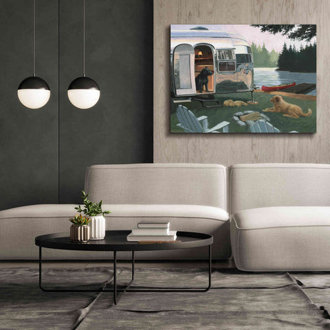 Image of Epic Art 'Canine Camp' by James Wiens, Canvas Wall Art,54 x 40