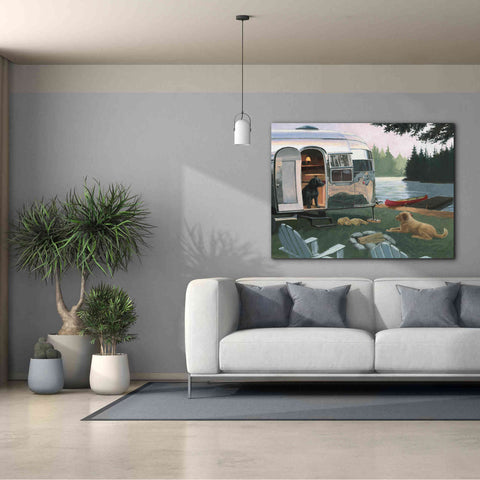Image of Epic Art 'Canine Camp' by James Wiens, Canvas Wall Art,54 x 40