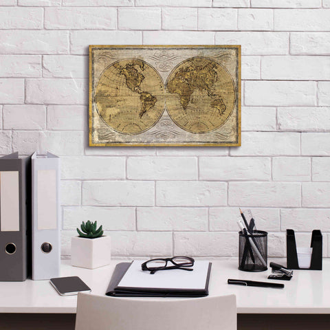 Image of Epic Art 'Worldwide I' by James Wiens, Canvas Wall Art,18 x 12