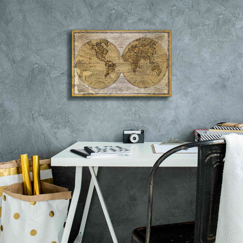 Image of Epic Art 'Worldwide I' by James Wiens, Canvas Wall Art,18 x 12