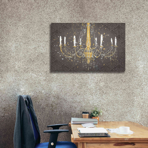 Image of Epic Art 'Grand Chandelier Gray' by James Wiens, Canvas Wall Art,40 x 26