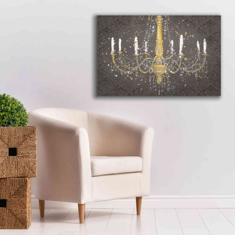 Image of Epic Art 'Grand Chandelier Gray' by James Wiens, Canvas Wall Art,40 x 26