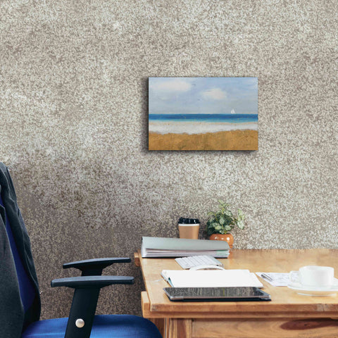 Image of Epic Art 'Beach Horizon' by James Wiens, Canvas Wall Art,18 x 12