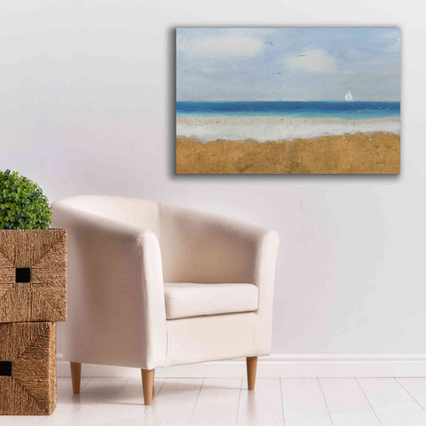 Image of Epic Art 'Beach Horizon' by James Wiens, Canvas Wall Art,40 x 26