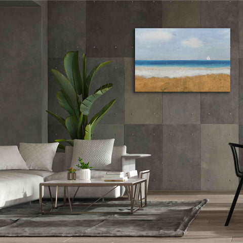Image of Epic Art 'Beach Horizon' by James Wiens, Canvas Wall Art,60 x 40