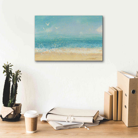Image of Epic Art 'Splatter Beach I' by James Wiens, Canvas Wall Art,18 x 12