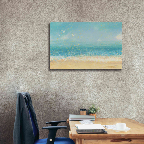 Image of Epic Art 'Splatter Beach I' by James Wiens, Canvas Wall Art,40 x 26