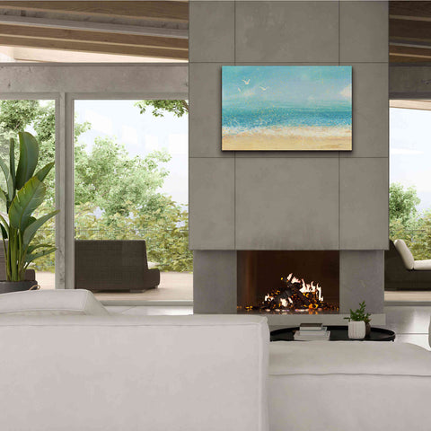 Image of Epic Art 'Splatter Beach I' by James Wiens, Canvas Wall Art,40 x 26