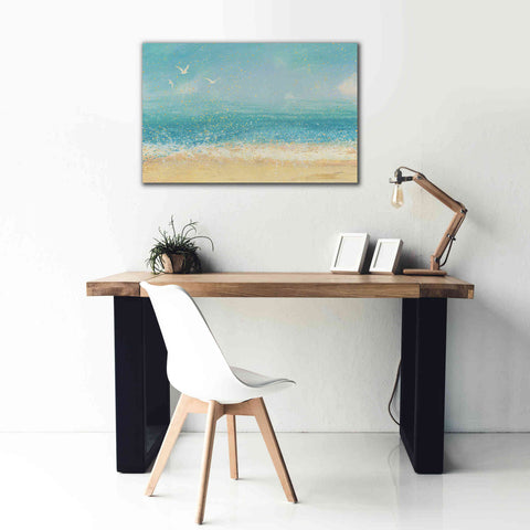 Image of Epic Art 'Splatter Beach I' by James Wiens, Canvas Wall Art,40 x 26