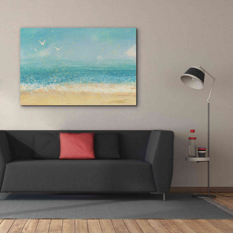 Image of Epic Art 'Splatter Beach I' by James Wiens, Canvas Wall Art,60 x 40