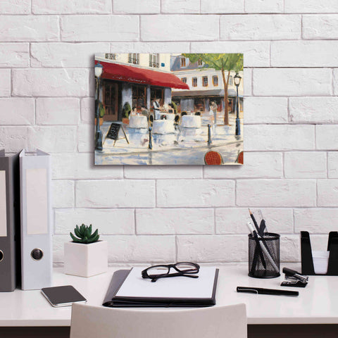 Image of Epic Art 'Relaxing at the Cafe I' by James Wiens, Canvas Wall Art,16 x 12