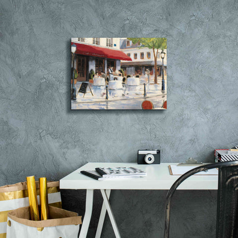 Image of Epic Art 'Relaxing at the Cafe I' by James Wiens, Canvas Wall Art,16 x 12