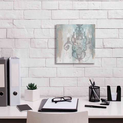 Image of Epic Art 'Candelabra Teal II' by James Wiens, Canvas Wall Art,12 x 12