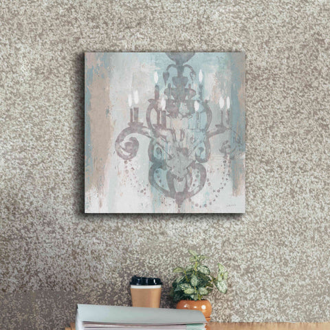 Image of Epic Art 'Candelabra Teal II' by James Wiens, Canvas Wall Art,18 x 18