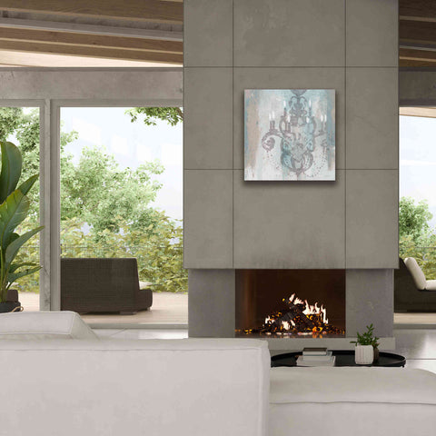 Image of Epic Art 'Candelabra Teal II' by James Wiens, Canvas Wall Art,26 x 26
