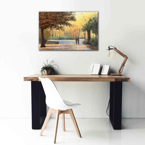 Image of Epic Art 'Golden Autumn Stroll' by James Wiens, Canvas Wall Art,40 x 26