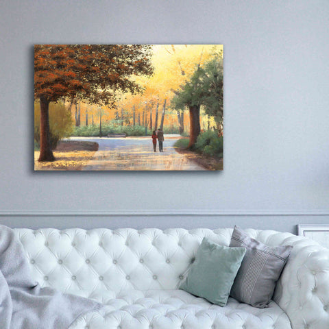 Image of Epic Art 'Golden Autumn Stroll' by James Wiens, Canvas Wall Art,60 x 40