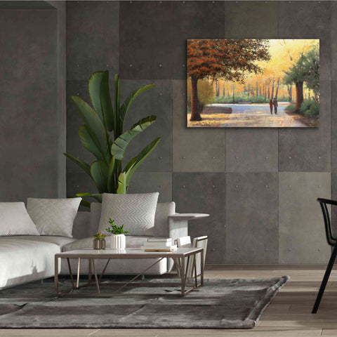 Image of Epic Art 'Golden Autumn Stroll' by James Wiens, Canvas Wall Art,60 x 40