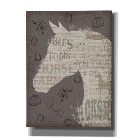 Image of Epic Art 'Equine III' by James Wiens, Canvas Wall Art,12x16x1.1x0,20x24x1.1x0,26x30x1.74x0,40x54x1.74x0