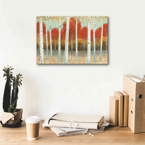 Image of 'Fall Promenade I' by James Wiens, Canvas Wall Art,18 x 12