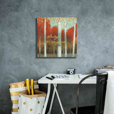 Image of 'Fall Promenade III' by James Wiens, Canvas Wall Art,18 x 18