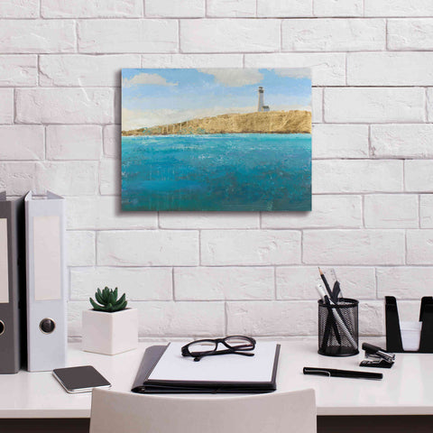 Image of 'Lighthouse Seascape II' by James Wiens, Canvas Wall Art,16 x 12