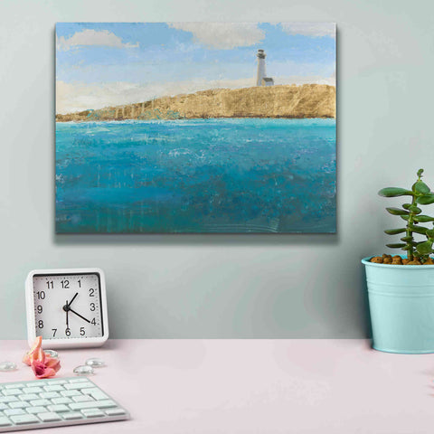 Image of 'Lighthouse Seascape II' by James Wiens, Canvas Wall Art,16 x 12