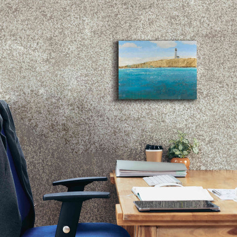 Image of 'Lighthouse Seascape II' by James Wiens, Canvas Wall Art,16 x 12