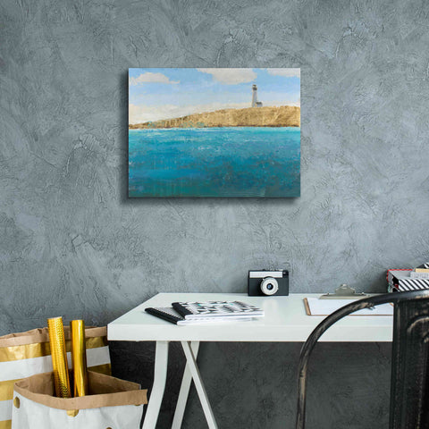 Image of 'Lighthouse Seascape II' by James Wiens, Canvas Wall Art,16 x 12