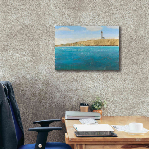 Image of 'Lighthouse Seascape II' by James Wiens, Canvas Wall Art,26 x 18