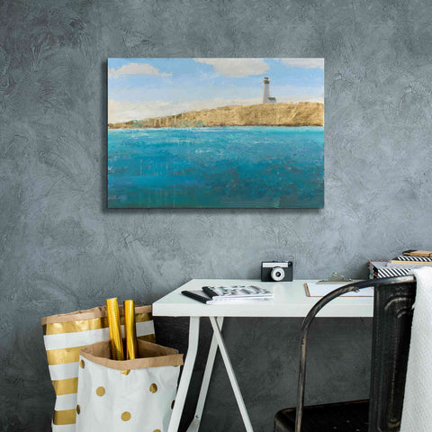 Image of 'Lighthouse Seascape II' by James Wiens, Canvas Wall Art,26 x 18