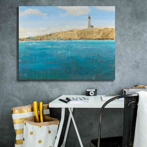 Image of 'Lighthouse Seascape II' by James Wiens, Canvas Wall Art,34 x 26