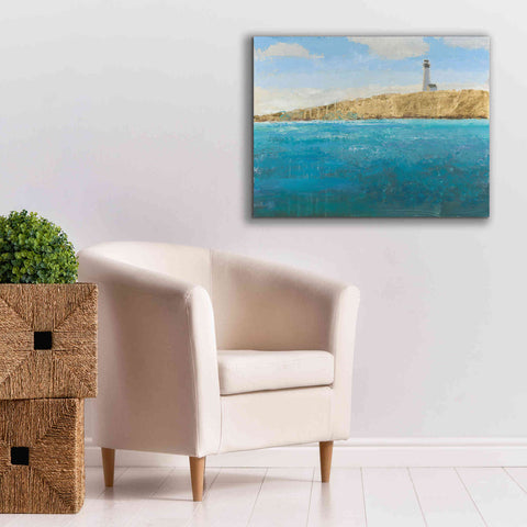 Image of 'Lighthouse Seascape II' by James Wiens, Canvas Wall Art,34 x 26