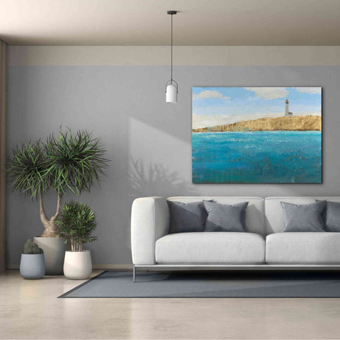 Image of 'Lighthouse Seascape II' by James Wiens, Canvas Wall Art,54 x 40