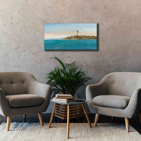 Image of 'Lighthouse Seascape I' by James Wiens, Canvas Wall Art,40 x 20