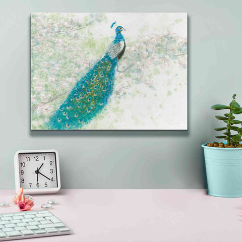 Image of 'Spring Peacock I' by James Wiens, Canvas Wall Art,16 x 12