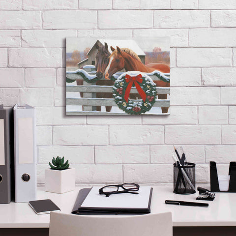 Image of 'Christmas in the Heartland II' by James Wiens, Canvas Wall Art,16 x 12