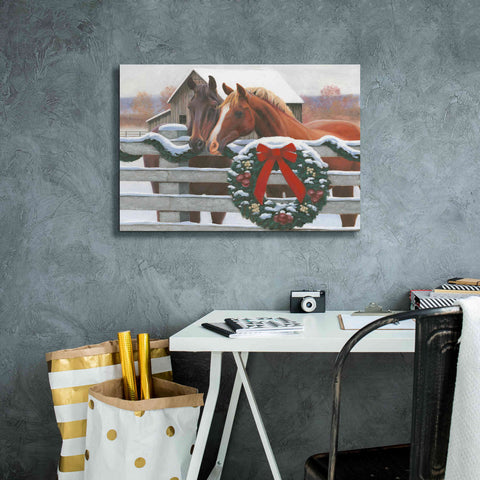 Image of 'Christmas in the Heartland II' by James Wiens, Canvas Wall Art,26 x 18