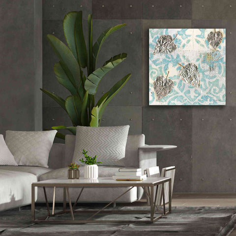 Image of 'Gracefully Blue I' by James Wiens, Canvas Wall Art,37 x 37