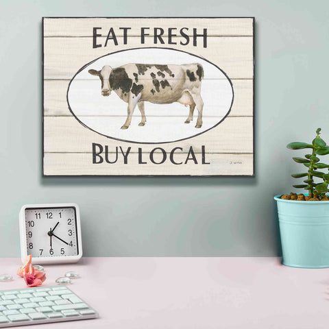 Image of 'Country Cow V' by James Wiens, Canvas Wall Art,16 x 12