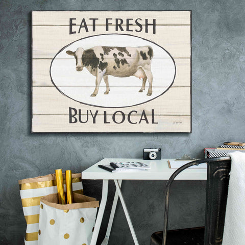Image of 'Country Cow V' by James Wiens, Canvas Wall Art,34 x 26