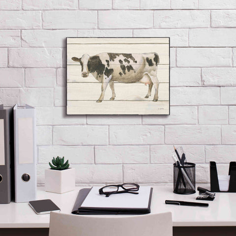 Image of 'Country Cow VI' by James Wiens, Canvas Wall Art,16 x 12
