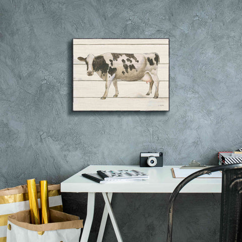 Image of 'Country Cow VI' by James Wiens, Canvas Wall Art,16 x 12