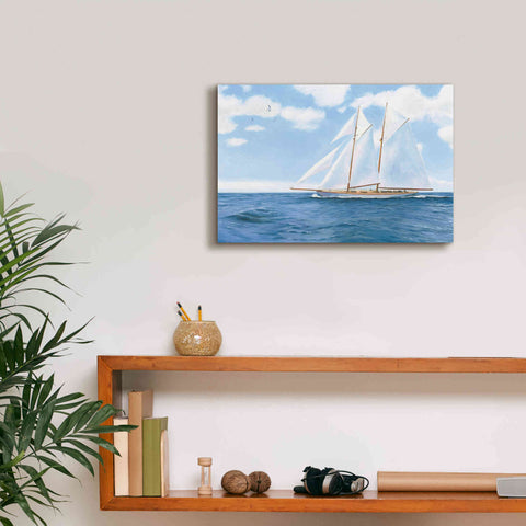 Image of 'Majestic Sailboat' by James Wiens, Canvas Wall Art,18 x 12