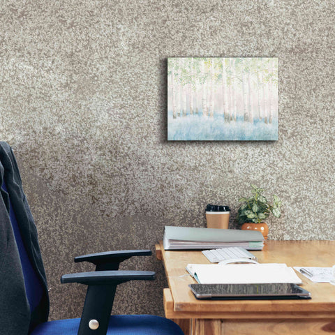 Image of 'Soft Birches' by James Wiens, Canvas Wall Art,16 x 12